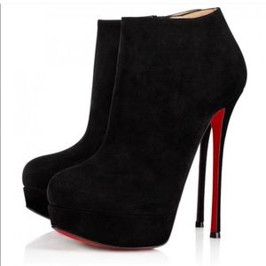 Christian Louboutin suede dirdibooties